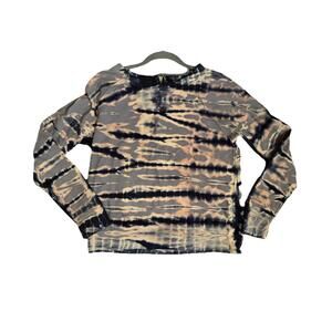 YFB young fabulous broke women's tie-dye cotton sweater S Boho Grunge hippie